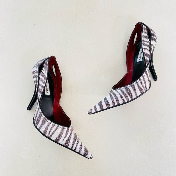 Steve Madden Shoes - Steve Madden Liquid Leather Zebra Heels 7